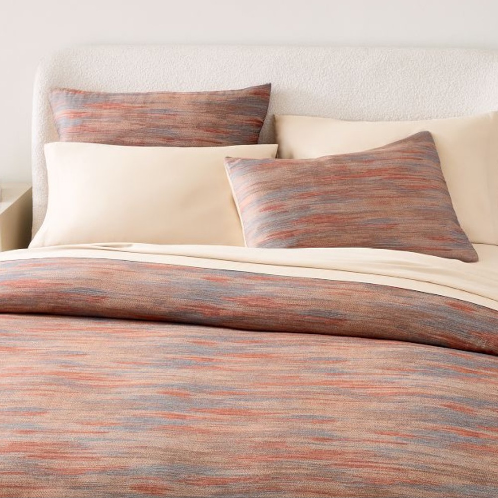 NWOT West Elm Silky TENCEL™ Striated Standard Sham in terracotta